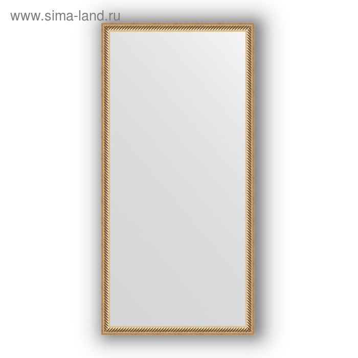 Зеркало в багетной раме - витое золото 28 мм, 48 х 98 см, Evoform