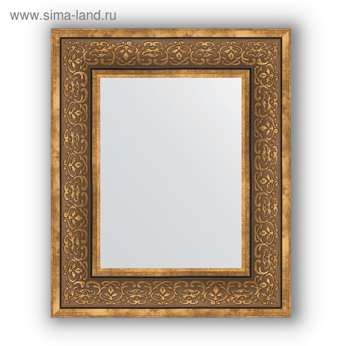 фото Зеркало в багетной раме - вензель бронзовый 101 мм, 49 х 59 см, evoform