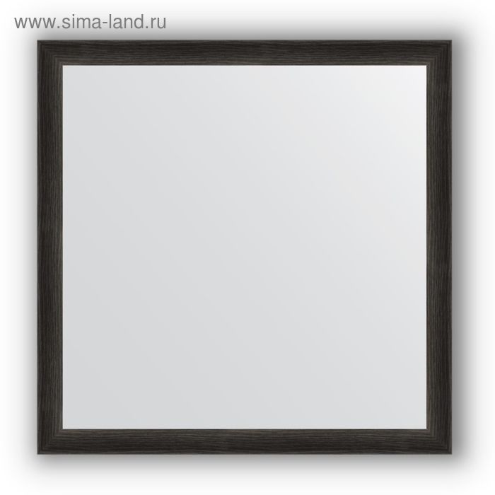 фото Зеркало в багетной раме - чёрный дуб 37 мм, 60 х 60 см, evoform