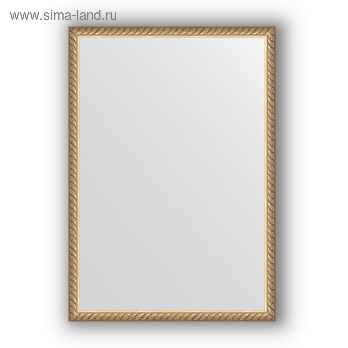 фото Зеркало в багетной раме - витая латунь 26 мм, 48 х 68 см, evoform
