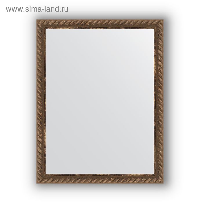 фото Зеркало в багетной раме - витая бронза 26 мм, 34 х 44 см, evoform