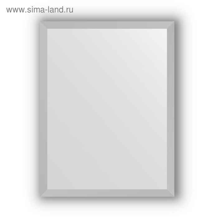 фото Зеркало в багетной раме - хром 18 мм, 33 х 43 см, evoform