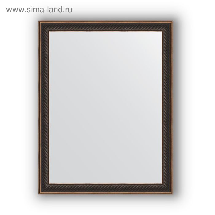 Зеркало в багетной раме - витой махагон 28 мм, 35 х 45 см, Evoform