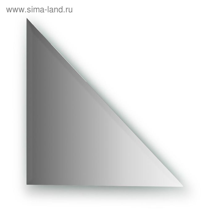 Зеркальная плитка с фацетом 15 мм, треугольник 40 х 40 см, серебро Evoform