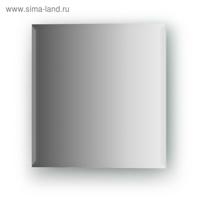 Зеркальная плитка с фацетом 10 мм, квадрат 25 х 25 см, серебро Evoform