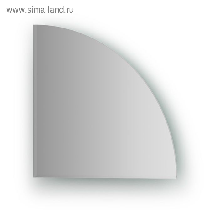 Зеркальная плитка с фацетом 5 мм, четверть круга 25 х 25 см, серебро Evoform