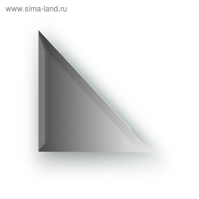 Зеркальная плитка с фацетом 15 мм, треугольник 20 х 20 см, серебро Evoform