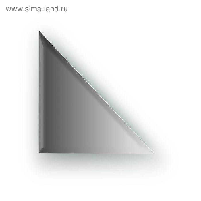 Зеркальная плитка с фацетом 10 мм, треугольник 20 х 20 см, серебро Evoform