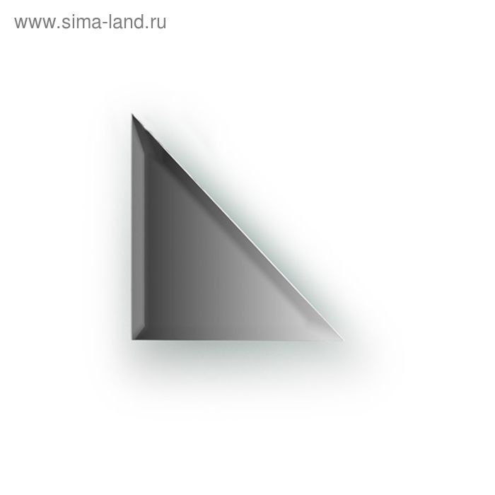 Зеркальная плитка с фацетом 10 мм, треугольник 15 х 15 см, серебро Evoform