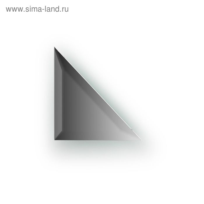 Зеркальная плитка с фацетом 15 мм, треугольник 15 х 15 см, серебро Evoform