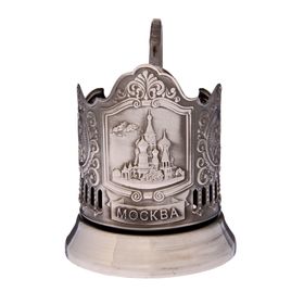 

Подстаканник «Храм Василия Блаженного», никелированный, с чернением