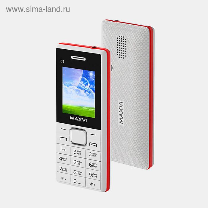 фото Сотовый телефон maxvi c9 white red