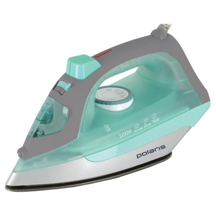 Утюг Polaris PIR2263, 2200 Вт, вертикальное отпаривание, паровой удар, мятный