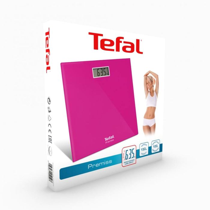 Весы напольные Tefal PP1063V0, электронные, до 150 кг, розовые