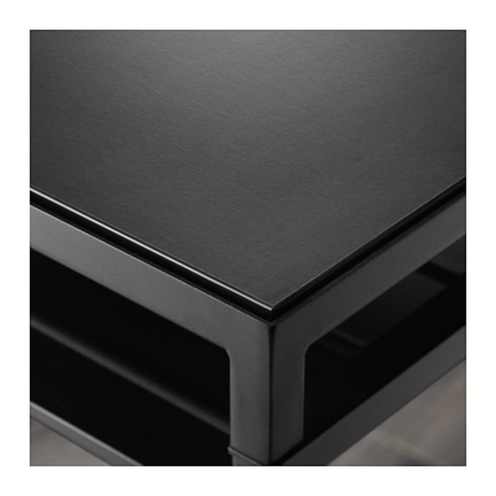 Столик с двусторонней столешницей, цвет черный/бежевый НИБОДА