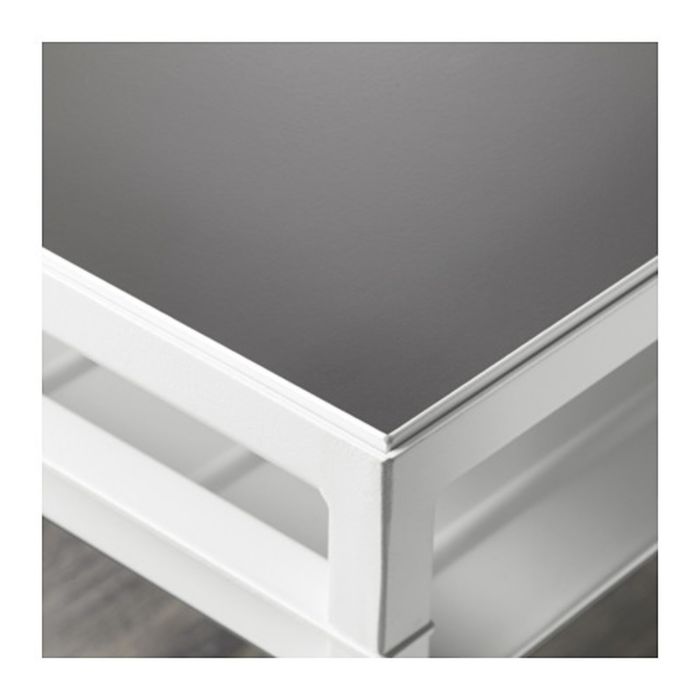 Журнальный стол с двусторонней столешницей, цвет белый/серый НИБОДА