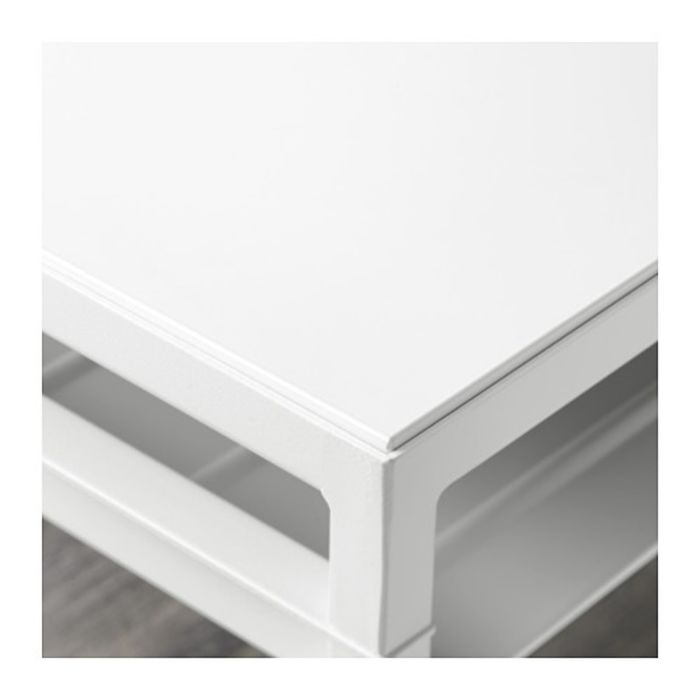 Журнальный стол с двусторонней столешницей, цвет белый/серый НИБОДА