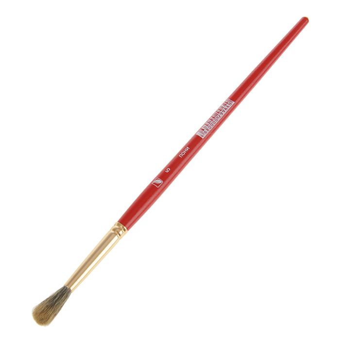 Кисть Пони круглая № 5 Альбатрос "Бегемот" короткая ручка