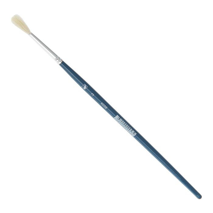 Кисть Коза круглая № 3 Альбатрос "Бегемот" короткая ручка