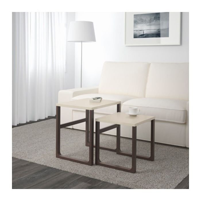 Комплект столов, 2 шт, цвет бежевый РИССНА