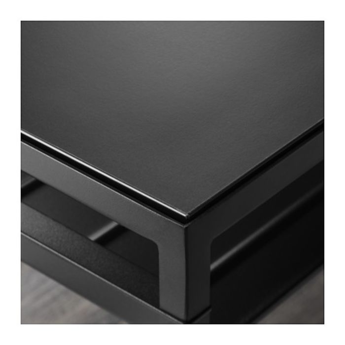 Журнальный стол с двусторонней столешницей, цвет черный/бежевый НИБОДА