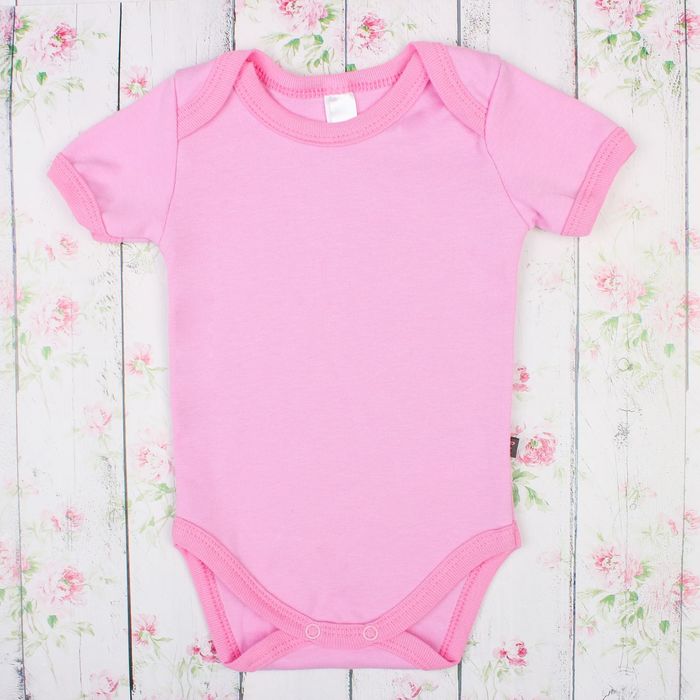 Боди с коротким рукавом детское, рост 68 см (24), цвет розовый 583Б-361_М