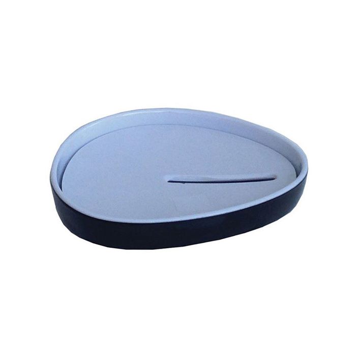 Мыльница ZEN MELAMINE, цвет белый-чёрный