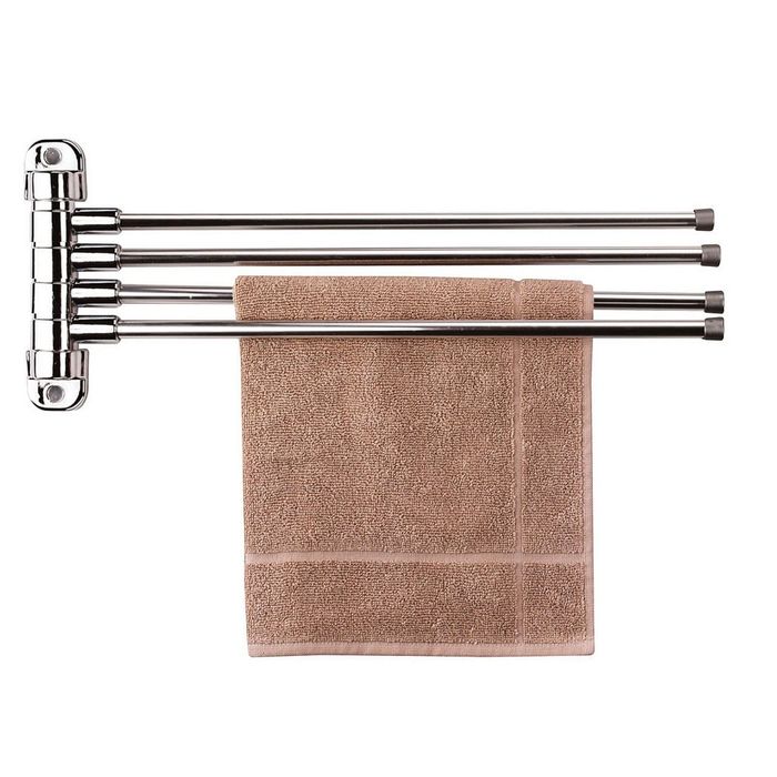 Вешалка для полотенец, 4 спицы, цвет хром