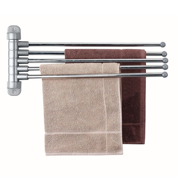 Вешалка для полотенец, 5 спицы, цвет белый