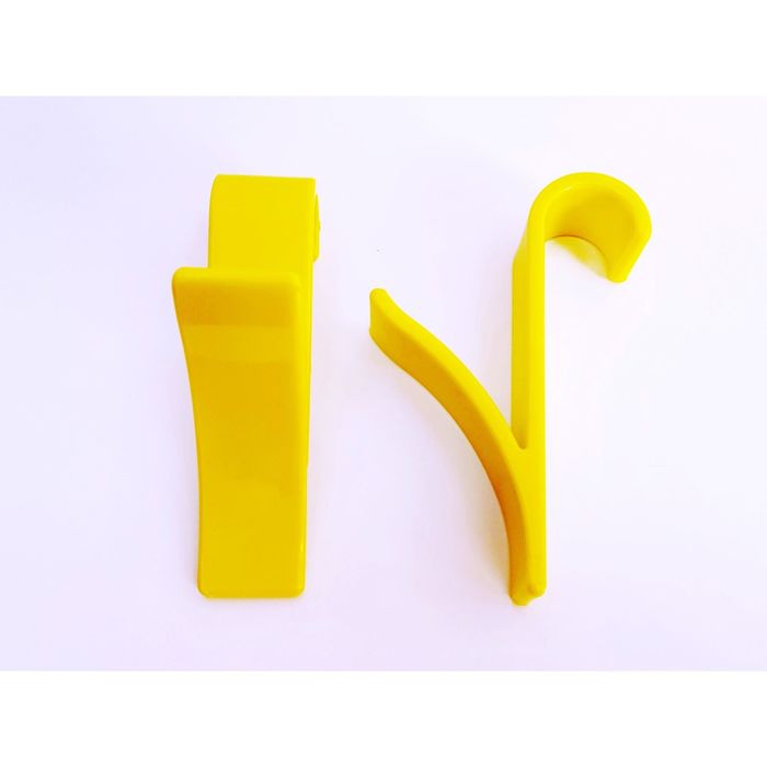 Набор крючков для полотенцесушителя 2 шт, цвет желтый