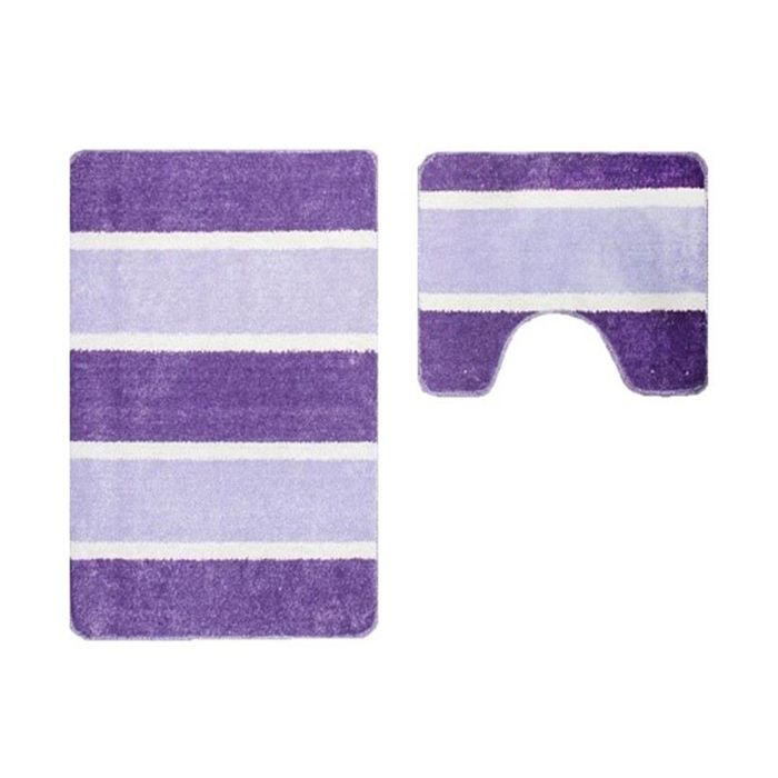 Набор ковриков для ванной SERA 2 шт:70х45, 45х45, цвет фиолетовый