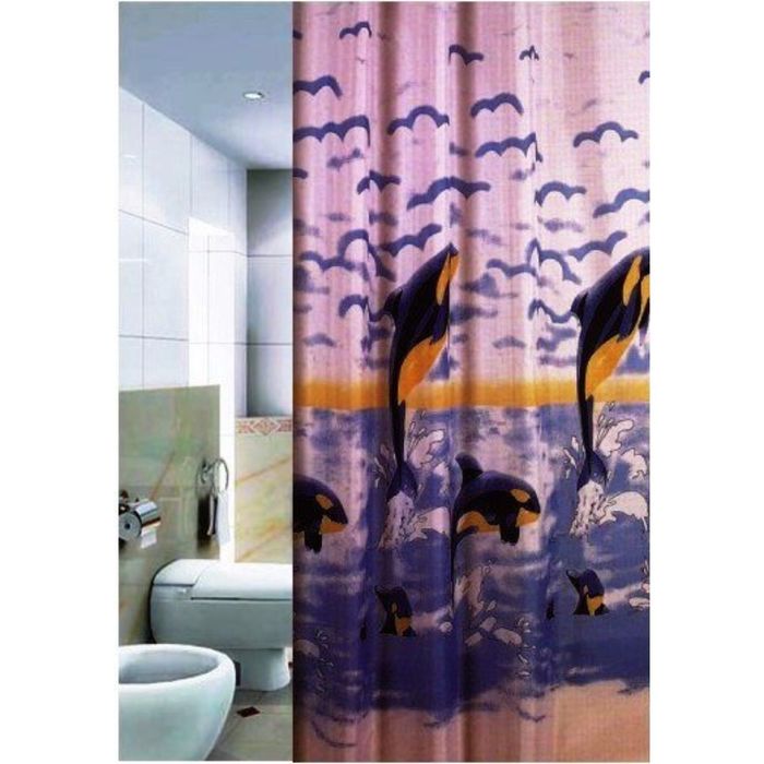 Штора для ванной 180х200 Balina, цвет МИКС