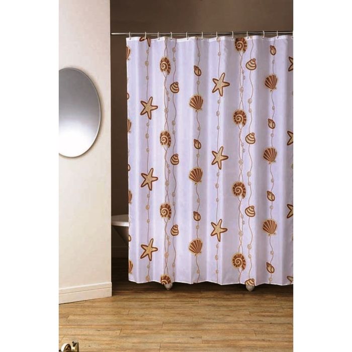 Штора для ванной 180х200 Kemer Beach, цвет бежевый