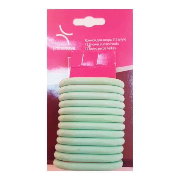 Кольца для штор 12 шт, цвет зеленый