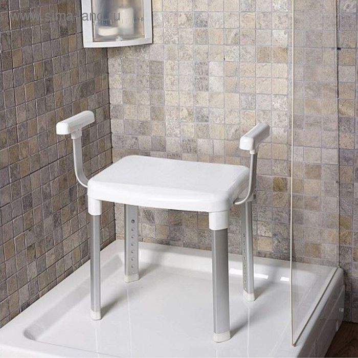 фото Стул-кресло с подлокотниками для ванной primanova