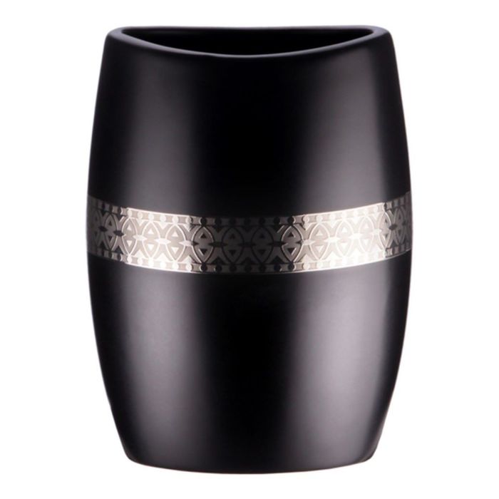 Стакан для зубной пасты, цвет чёрный Martha