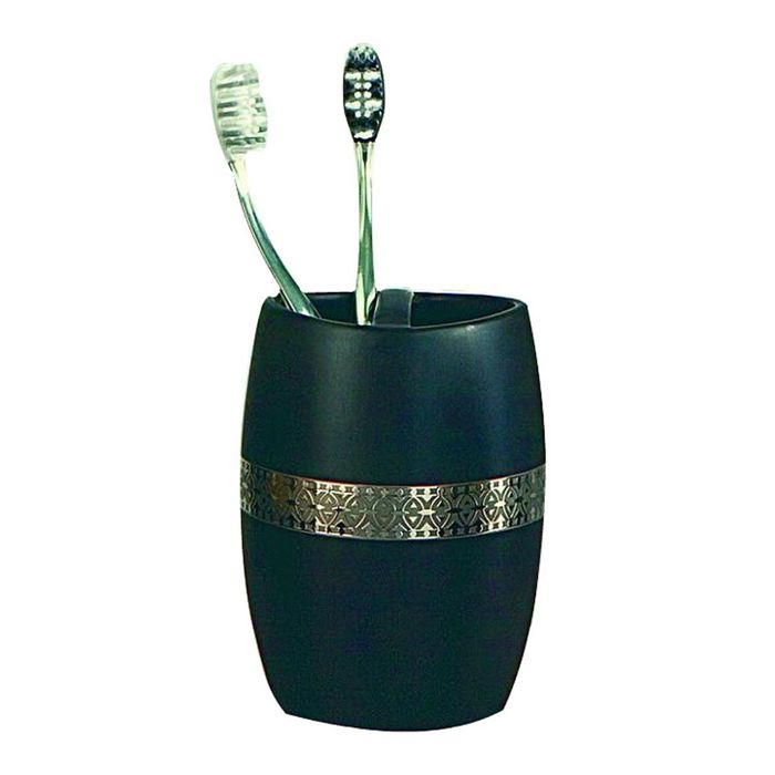 Стакан для зубных щёток, цвет чёрный Martha