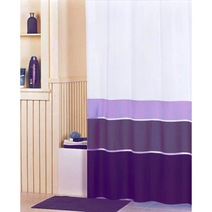 Штора для ванной Crossband 180х200, цвет фиолетовый