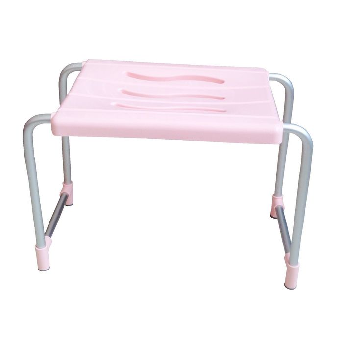 Стул для ванной, цвет розовый, алюминиевый каркас
