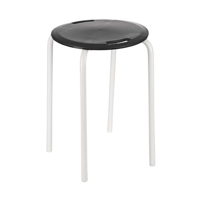 Стул для ванной чёрный, стальные ножки