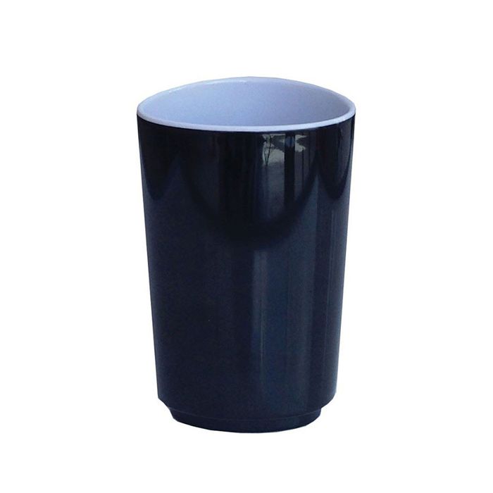 Стакан для зубной пасты ZEN MELAMINE, цвет белый-чёрный
