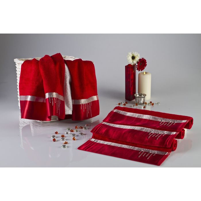 Полотенце ROMA, цвет красный