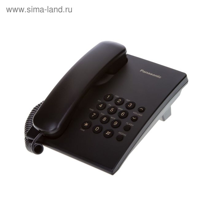 цена Телефон проводной Panasonic KX-TS2350RUB чёрный