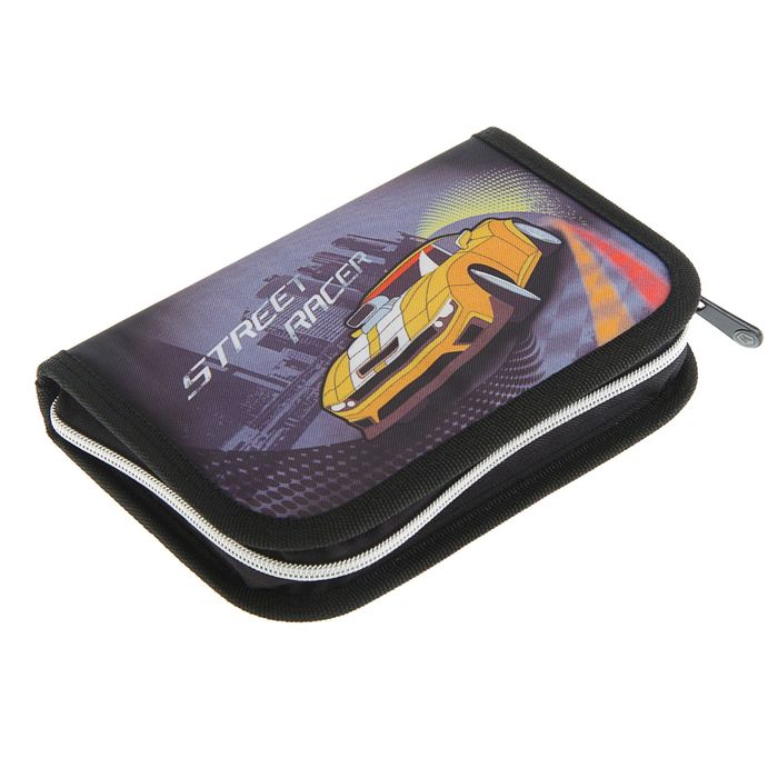 Пенал 1 секция откидная планка 140*205 наполн. лам.карт MagTaller 27 предм Racer 30216-15