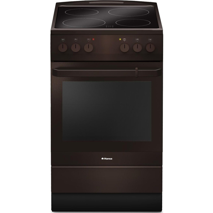 Плита электрическая Hansa FCCB54000, 4 конф., 69 л, стеклокерамика, коричневая