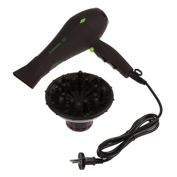 Фен Starwind SHS9817, 2200 Вт, 2 скорости, 3 температуры, коричневый