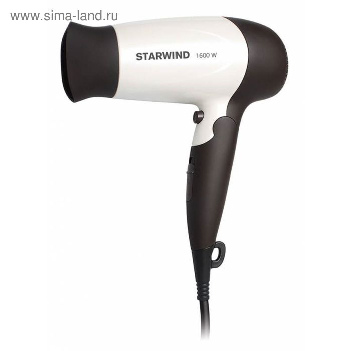 цена Фен Starwind SHT4517 1600Вт темно-коричневый/белый