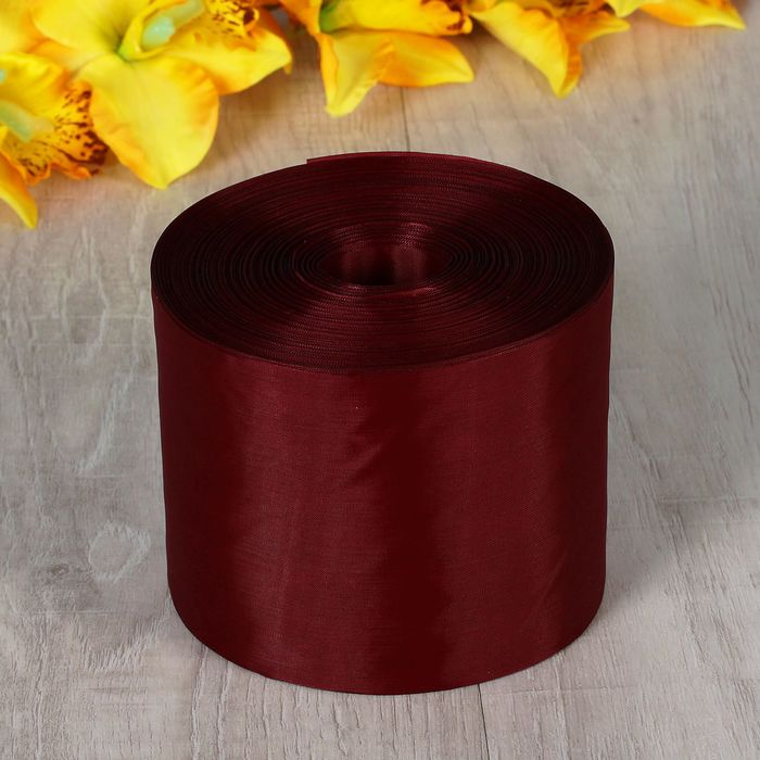 Лента капроновая, 10см, 100±1м, цвет бордовый