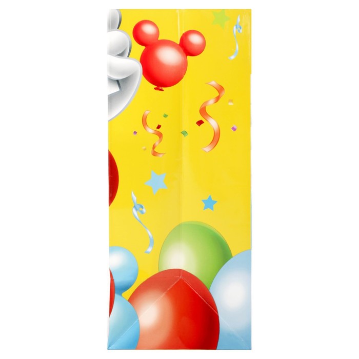 Пакет ламинированный вертикальный "Яркого Дня Рождения ", Микки Маус, 23 х 27 х 11.5 см