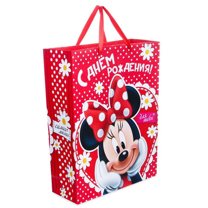 Пакет ламинированный вертикальный "Самой милой", Минни Маус ,31 х 40 х 11 см